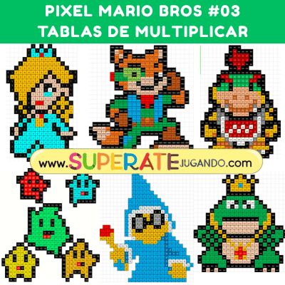 Pixel Mario Bros 3 - Tablas de Multiplicar